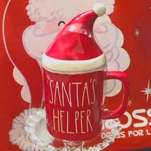Santa's Helper Mug w/lid Topper • Rae Dunn